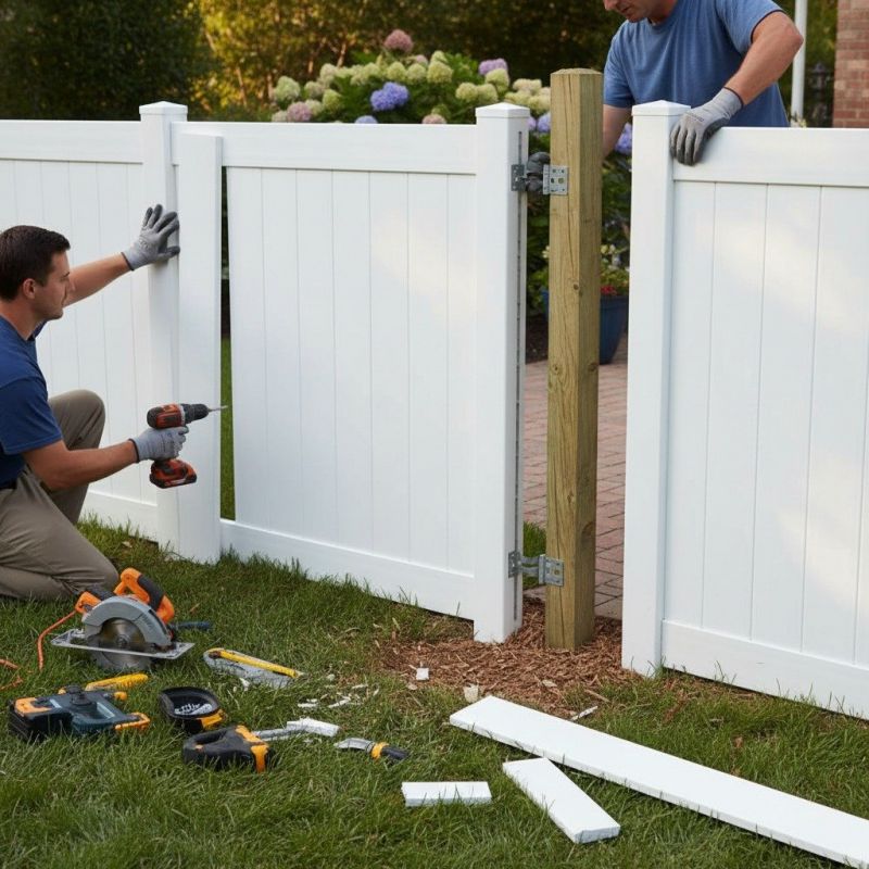Vinyl Pool Fence Installation